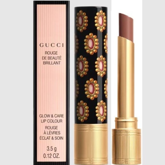 NIB ⭐GUCCI #113 LINNETTE STONE Glow & Care Shine Lipstick ✅ BNIB - Picture 1 of 4